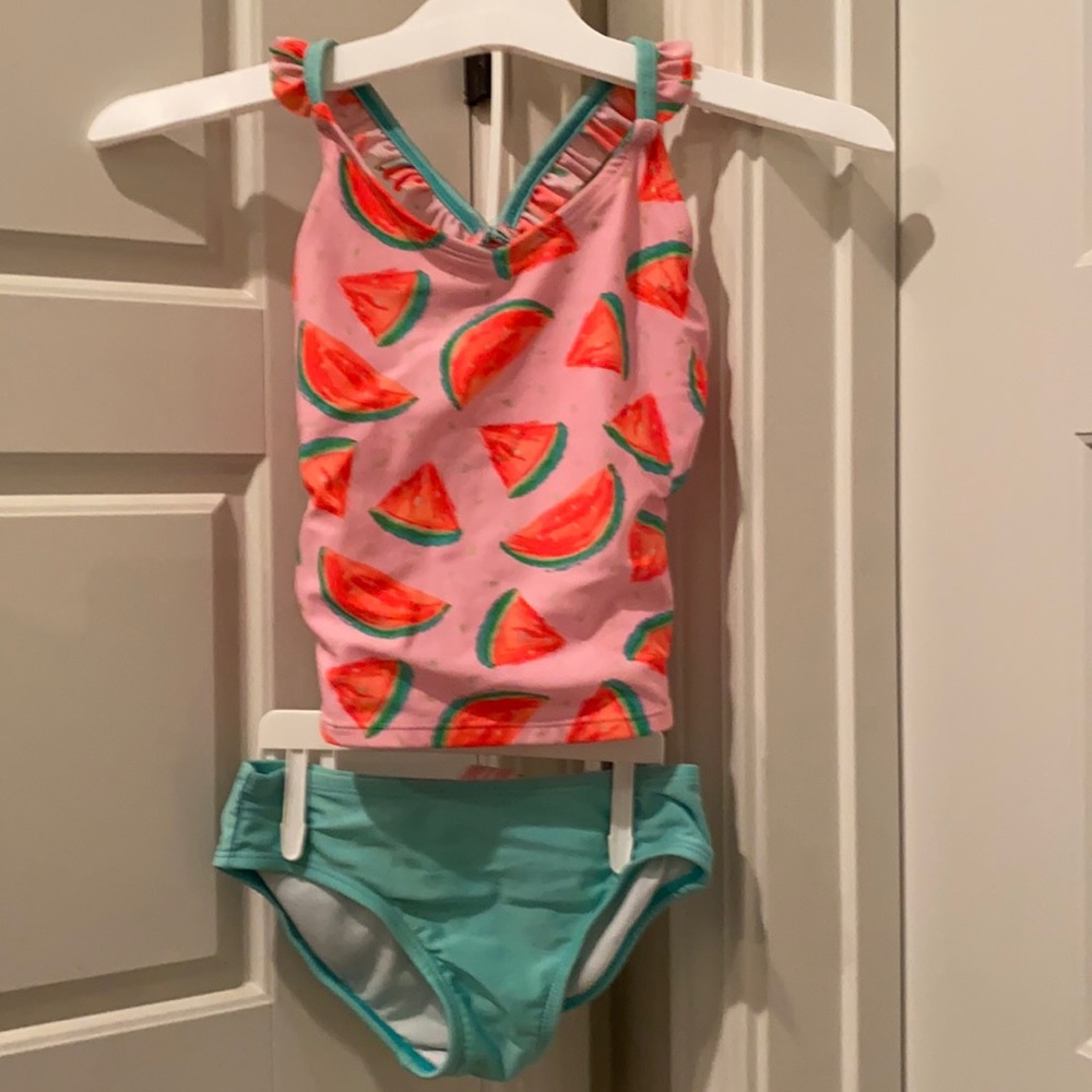 Cat & Jack Watermelon 2 Piece Tankini Swimsuit - Size 4/5
